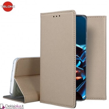 Telone atverčiamas dėklas - auksinės spalvos (Xiaomi Poco X5 5G/Redmi Note 12 5G)